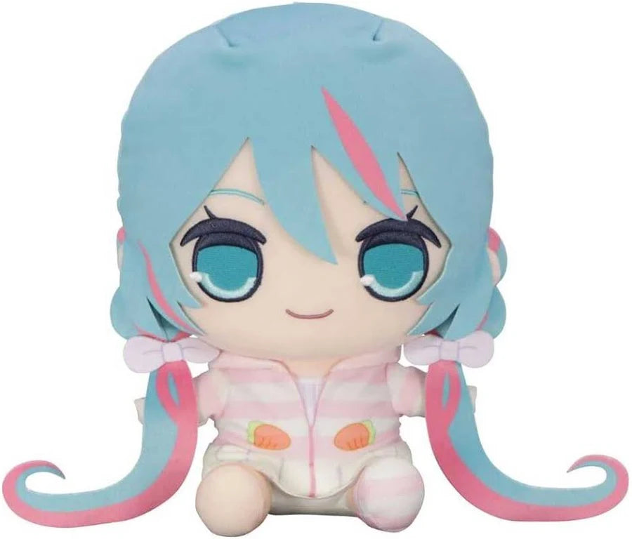 (PREORDER) Hatsune Miku KYURUMARU Big Plush Toy -Rabbit Ear Hood Pajama-